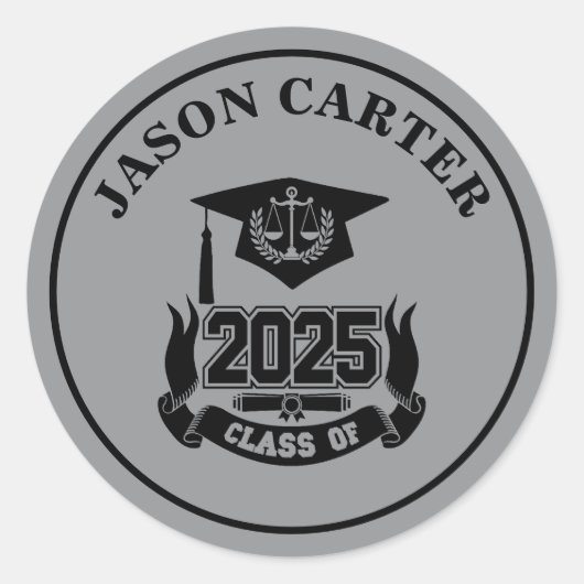 Juristische Hochschule 2025 Runder Aufkleber (Vorderseite)