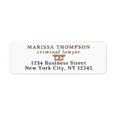 Juristische Rücksendeadresse für antike Rechtsanwä (Vorne)