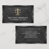 Juristische Skala | Antiquitätenrahmen Visitenkarte (Vorne/Hinten)