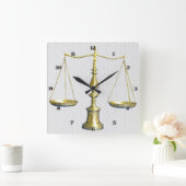Juristische Skala der Wall-Uhr Quadratische Wanduhr (Zuhause)