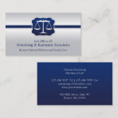 Juristische Skala Elegante Visitenkarte (Vorne/Hinten)