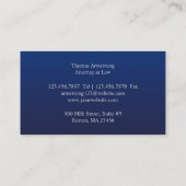 Juristische Skala Elegante Visitenkarte (Rückseite)