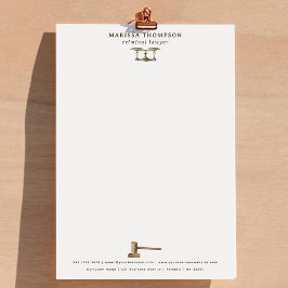 Juristische Skala Gavel Juristische Antike Berufli Briefbogen