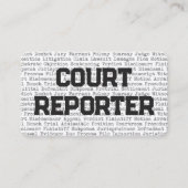 Juristische Wörter der Visitenkarte für Gerichtsbe (Vorderseite)