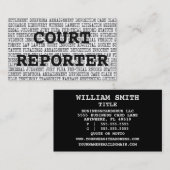 Juristische Wörter der Visitenkarte für Gerichtsbe (Vorne/Hinten)