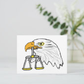 Juristischer Adler Postkarte (Stehend Vorderseite)