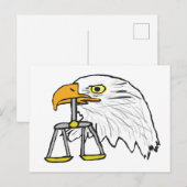 Juristischer Adler Postkarte (Vorne/Hinten)