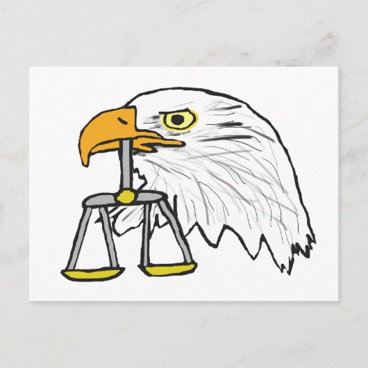 Juristischer Adler Postkarte (Vorderseite)