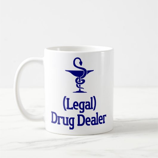 Juristischer Arzneimittelhändler - Funny Pharmacis Kaffeetasse (Links)