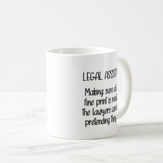 Juristischer Beistand Paralegals Sekretariat für R Kaffeetasse (VorderseiteRechts)