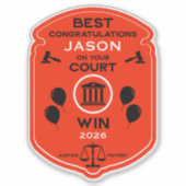 Juristischer Sieg - Geschenk Aufkleber (Vorderseite)