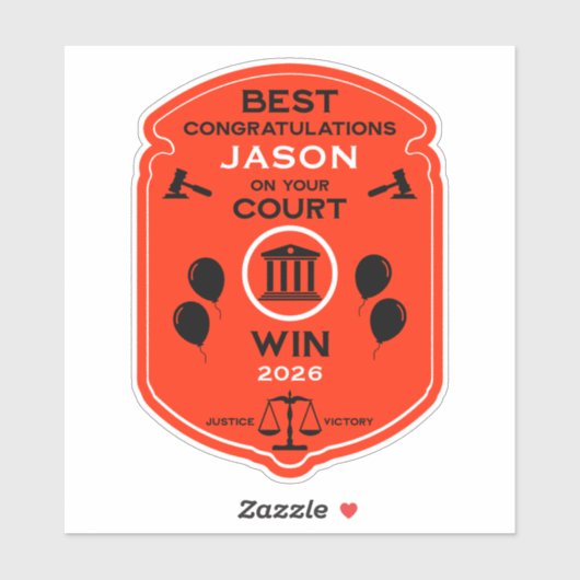 Juristischer Sieg - Geschenk Aufkleber (Blatt)