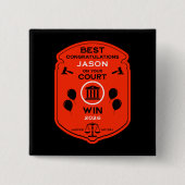 Juristischer Sieg - Geschenk Button (Vorderseite)