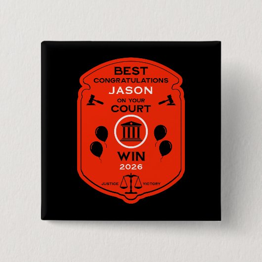 Juristischer Sieg - Geschenk Button (Vorderseite)