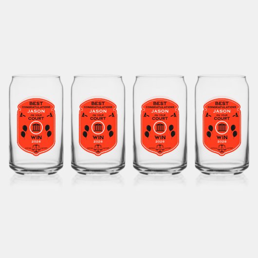 Juristischer Sieg - Geschenk Dosenglas (Vorderseite)