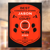 Juristischer Sieg - Geschenk Fensteraufkleber (Blatt 2)