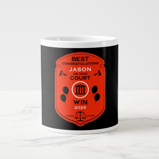 Juristischer Sieg - Geschenk Jumbo-Tasse (Vorderseite)