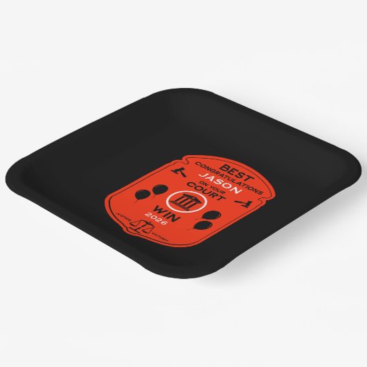 Juristischer Sieg - Geschenk Pappteller (Gewinkelt)