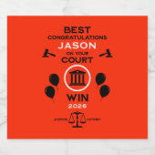 Juristischer Sieg - Geschenk Schaumweinetikett (Einzelnes Label)