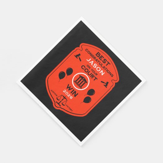 Juristischer Sieg - Geschenk Serviette (Ecke)