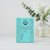 JURISTISCHES AMT, ATTORNEY 2 Monogramm, blau Visitenkarte (Stehend Vorderseite)