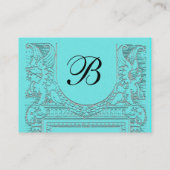 JURISTISCHES AMT, ATTORNEY 2 Monogramm, blau Visitenkarte (Rückseite)