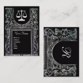 JURISTISCHES AMT, ATTORNEY Monogram Pearl Visitenkarte (Vorne/Hinten)