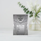 JURISTISCHES AMT, ATTORNEY Monogram Platinum Effec Visitenkarte (Stehend Vorderseite)
