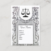 JURISTISCHES AMT, ATTORNEY Monogram Schwarz-weiß Visitenkarte (Vorderseite)