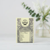 JURISTISCHES AMT,ATTORNEY Monogramm,goldmetallisch Visitenkarte (Stehend Vorderseite)