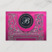 JURISTISCHES AMT, ATTORNEY-Monogramm, rosa Visitenkarte (Rückseite)