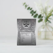 JURISTISCHES AMT, ATTORNEY Platinum Monogramm Visitenkarte (Stehend Vorderseite)