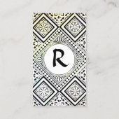 JURISTISCHES BÜRO, ATTORNEY DAMASK-Monogramm Schwa Visitenkarte (Rückseite)