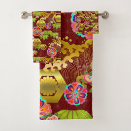 Jurokugiku-Set Badhandtuch Set