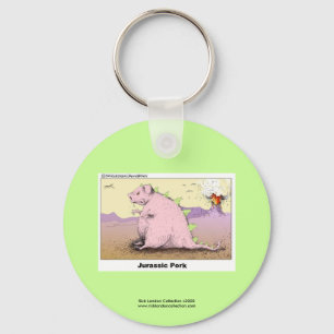 Jurrasic Pork Unglaublich witzig Cartoon Schlüssel Schlüsselanhänger