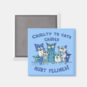 Jurt Felines Grausamkeit gegenüber Katzen Magnet (Vorderseite/Rückseite)