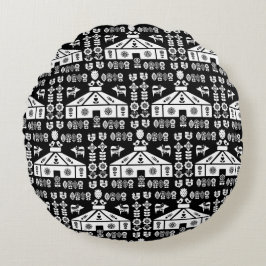 Jurt lebt in der Natur Rundes Kissen