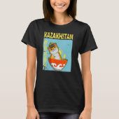 Jurta Republik Kasachstan Qazaqstan Flagge Kasachs T-Shirt (Vorderseite)