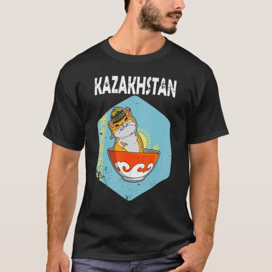 Jurta Republik Kasachstan Qazaqstan Flagge Kasachs T-Shirt (Vorderseite)