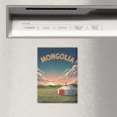 Jurten in der Mongolei Reise Magnet (In Situ (Geschirrspüler))