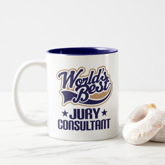 Jury Consultant Zweifarbige Tasse (Mit Donut)