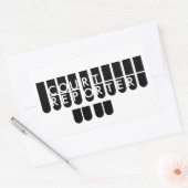 Juryreporter-Schlüssel Schwarz-weiß Rechteckiger Aufkleber (Umschlag)