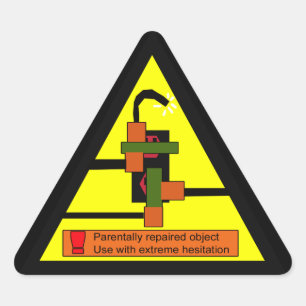 Juryrigewarnung Dreieckiger Aufkleber