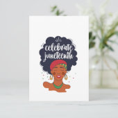 Jurzehnte Feier Freiheit schwarze Geschichte Pride Dankeskarte (Stehend Vorderseite)