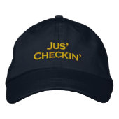 JUS' CHECKIN' - STREET GAMER HAP BESTICKTE KAPPE (Vorderseite)