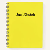 Jus Sketch Niedlich Girly Funny Einfache, Zeichnen Notizblock (Vorderseite)