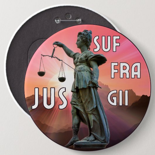 Jus Suffragii Historisches Wahlrecht Button (Vorne & Hinten)