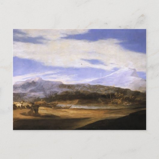 Jusepe de Ribera - Landschaft mit Hirten Postkarte (Vorderseite)