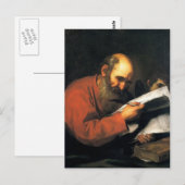 Jusepe de Ribera-St. Matthew mit dem Engel Postkarte (Vorne/Hinten)