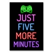 Just 5 More Minutes Tischnummer (Vorderseite)